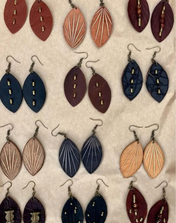 leather earrings