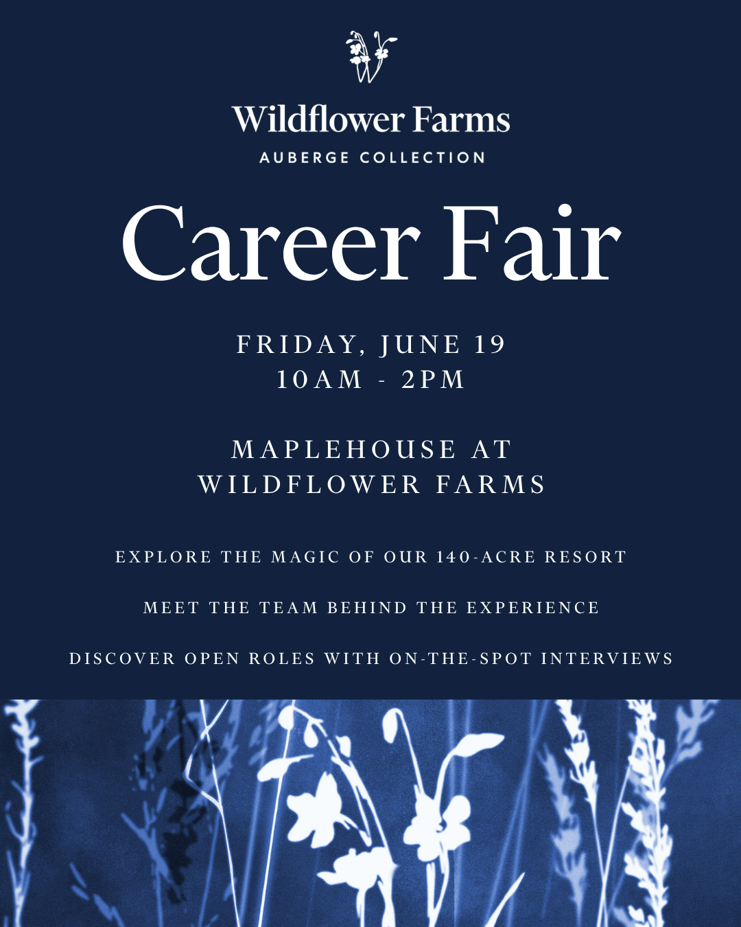 Discover careers shaped by hospitality, place, and immersive experiences at Wildflower Farms