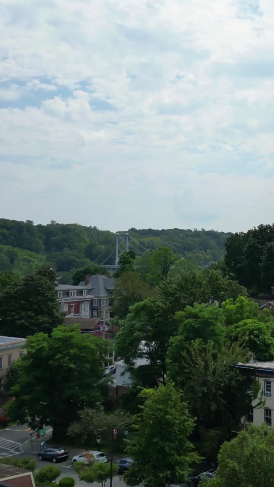 Ascending over downtown Kingston (vert)