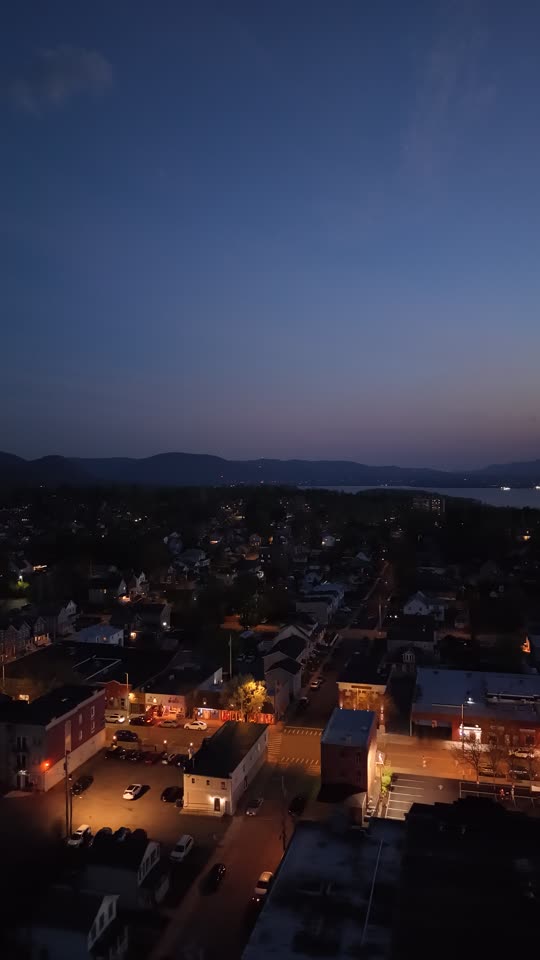 Beacon vert orbit at night