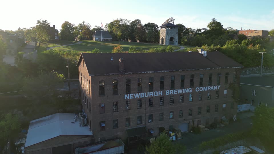 Flying over Newburgh Brewing towards Washington's Headquarters