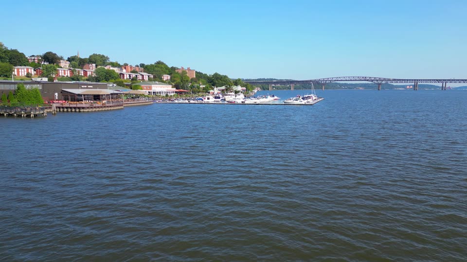 Flying alongside the Newburgh Waterfront