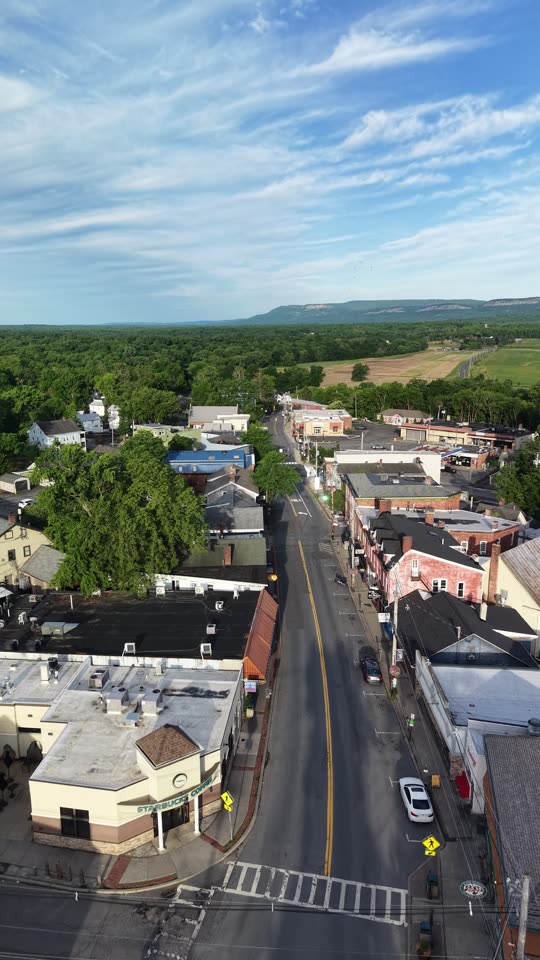 Flying down upper Main Street New Paltz morning