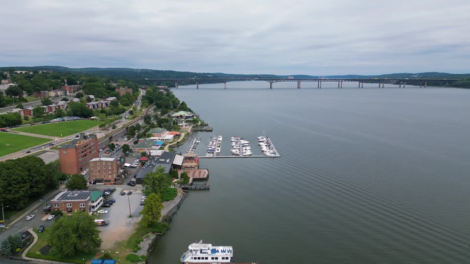 Flying high above the Newburgh waterfront