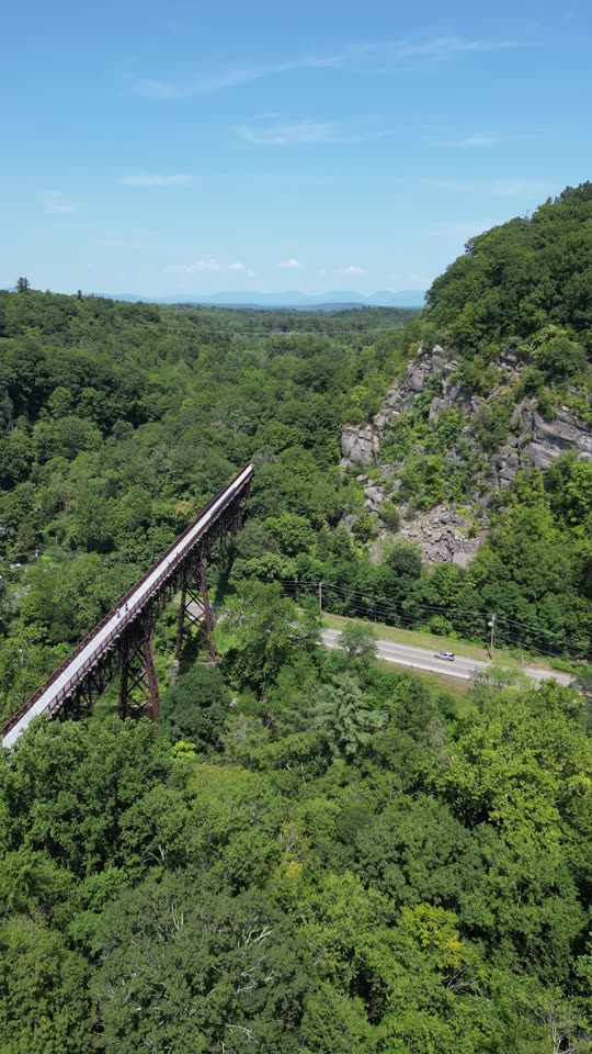 Flying over the Rosendale trestle (vert)