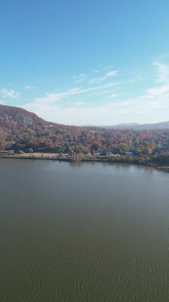 Flying towards Cold Spring from Storm King