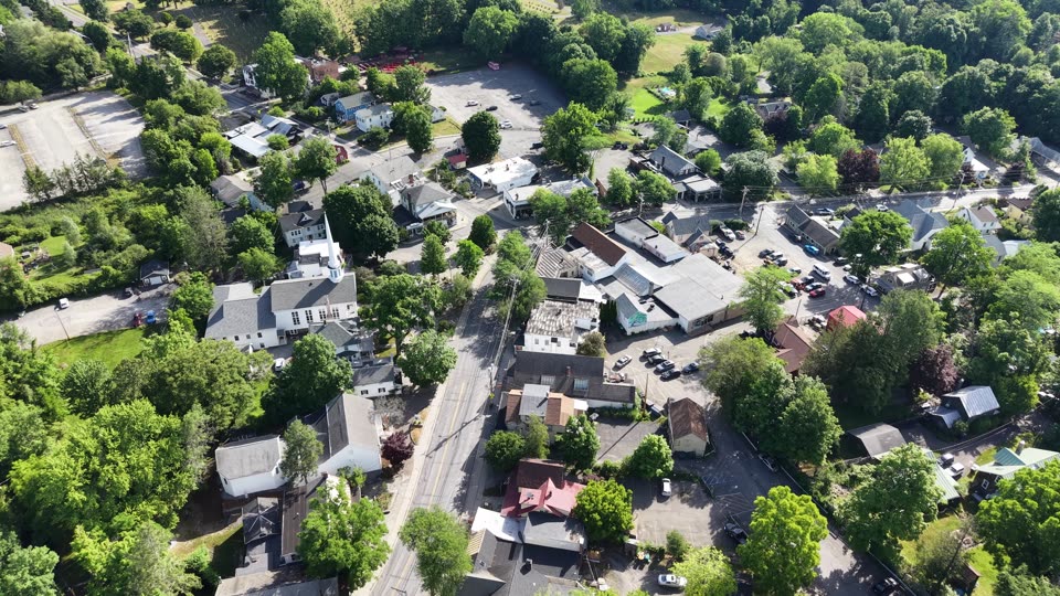 Looking down on downtown Woodstock