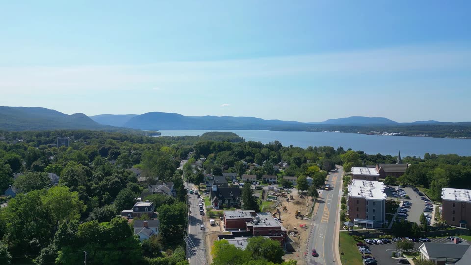 Looking over the river from Main Street