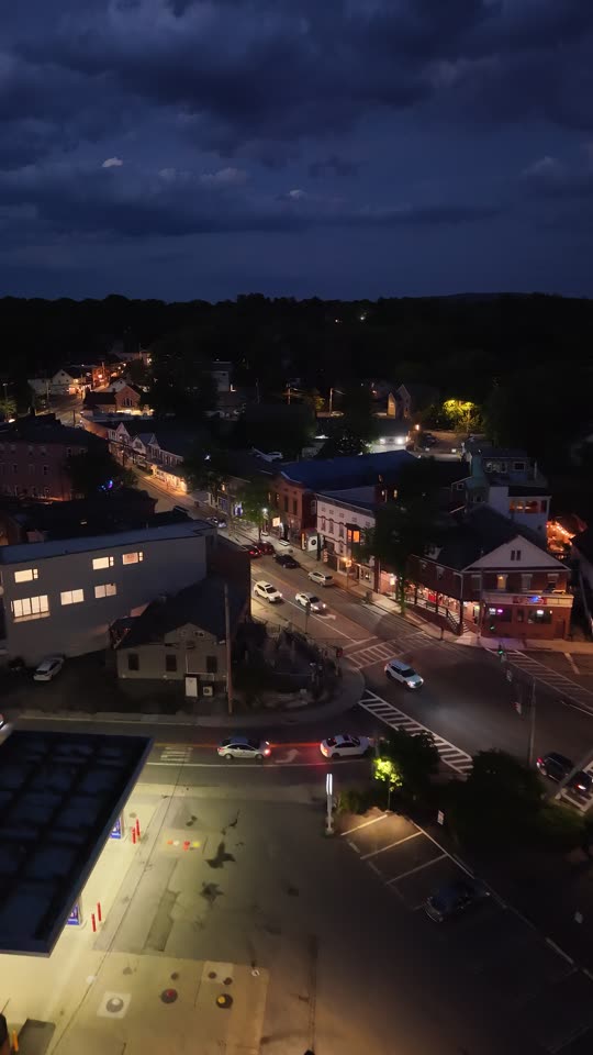 Main Street New Paltz at Night