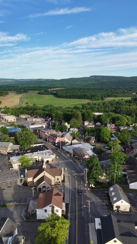 Morning orbit of downtown New Paltz