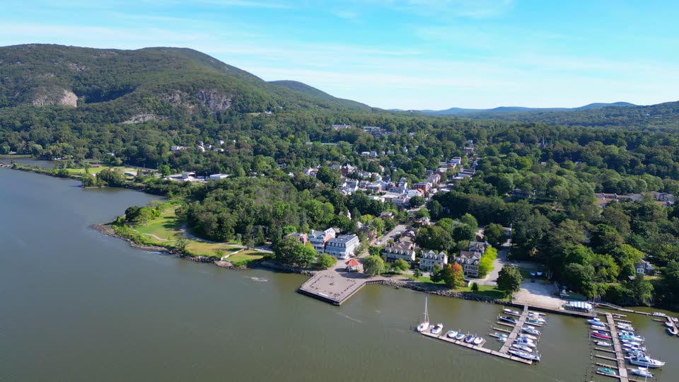 Orbiting high above the Cold Spring waterfront
