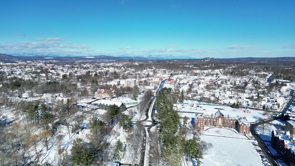 Over Arlington in winter