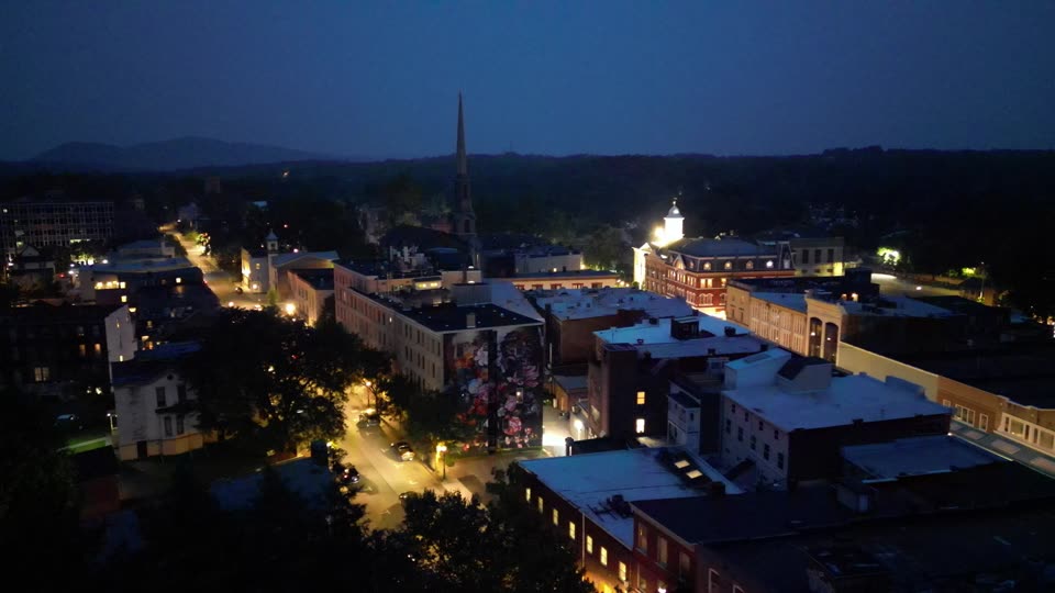 Over uptown Kingston at night