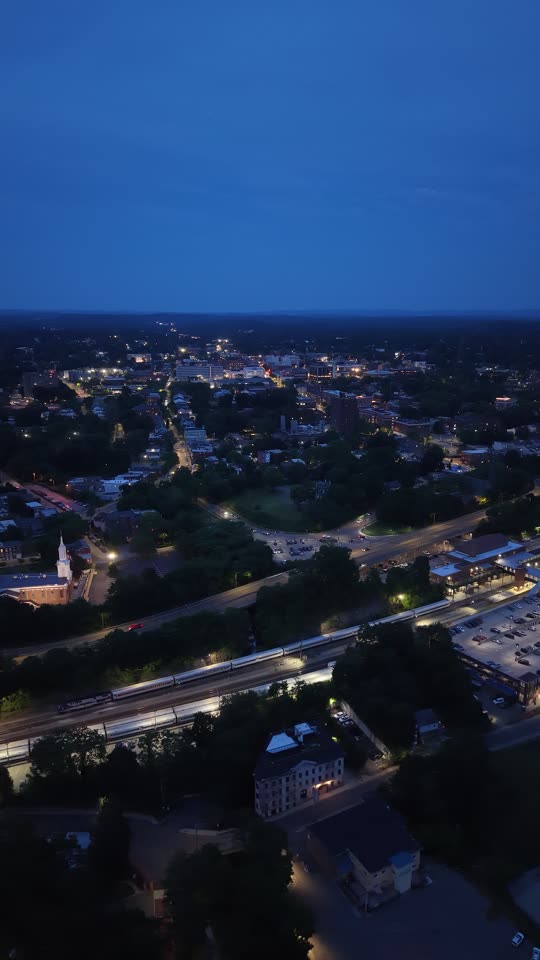 Poughkeepsie train station night orbit