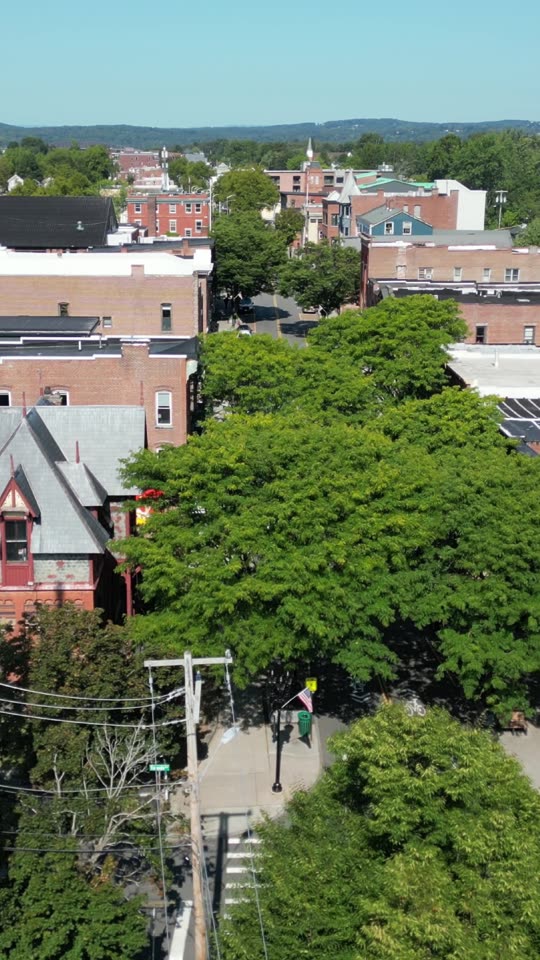 Rising above lower Main Street (vert)