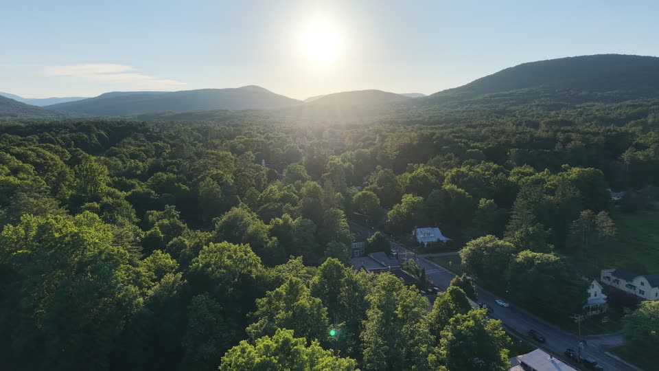 Sunset panorama in Woodstock