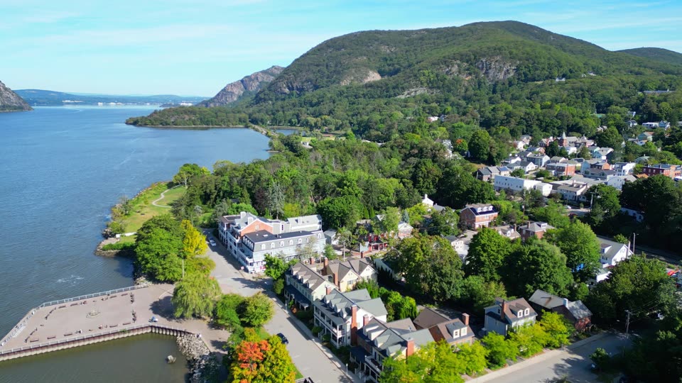 The Cold Spring waterfront with Breakneck in the background