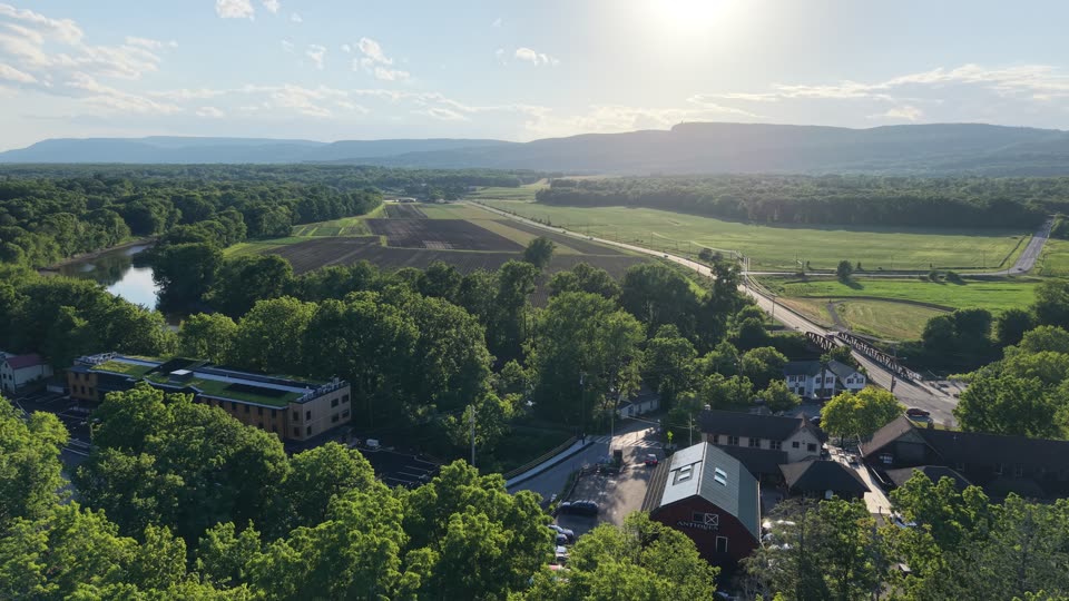 Turn over Water Street Market looking towards the Shawangunks and then up New Paltz