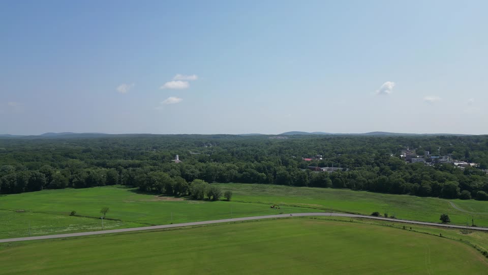 Turning over the fields from Huguenot Street towards downtown New Paltz