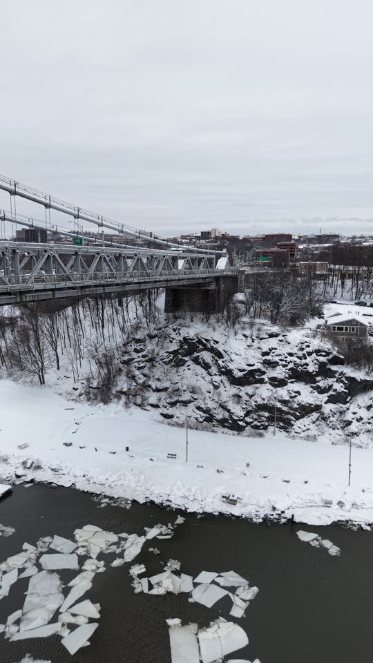 Winter Ascending From Mid Hudson Bridge Towards 44