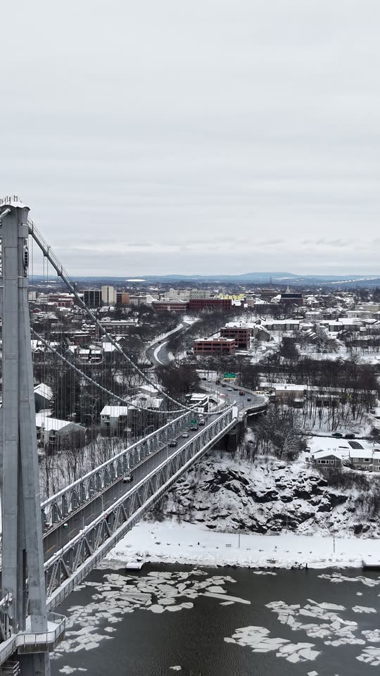 Winter Slide Right Mid Hudson Bridge